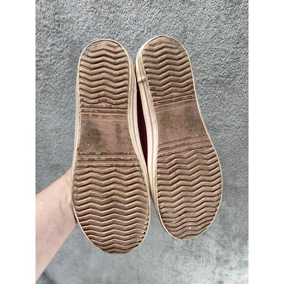 VTG 90s Lower East Side 7 Y2K Burgundy Mary Jane Shoe Flats  Twee Cottagecore - Picture 7 of 7